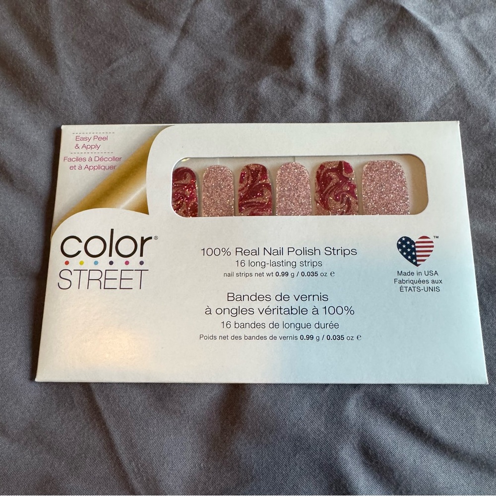 *Retired* Color Street: Feeling Marble-ous | Pink Swirls Glitter Sparkle Pastel - Picture 3 of 12